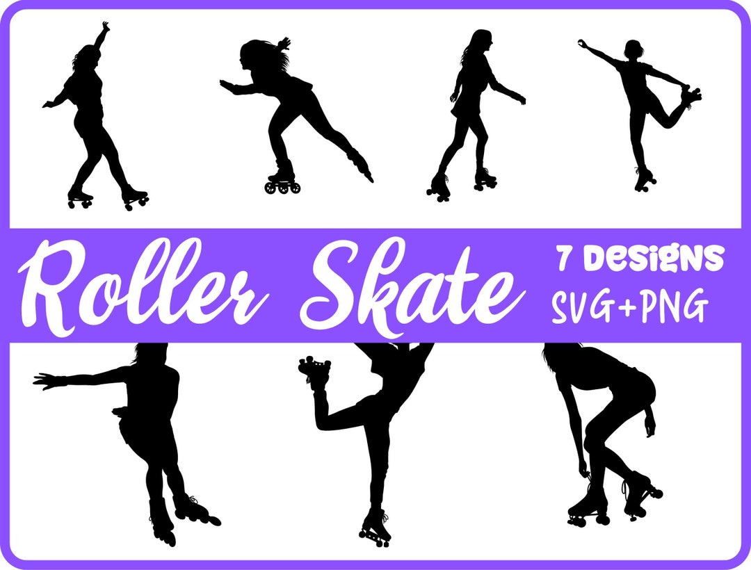 Roller Skate Svg Bundle Silhouette Svg SVG Files for Cricut Etsy