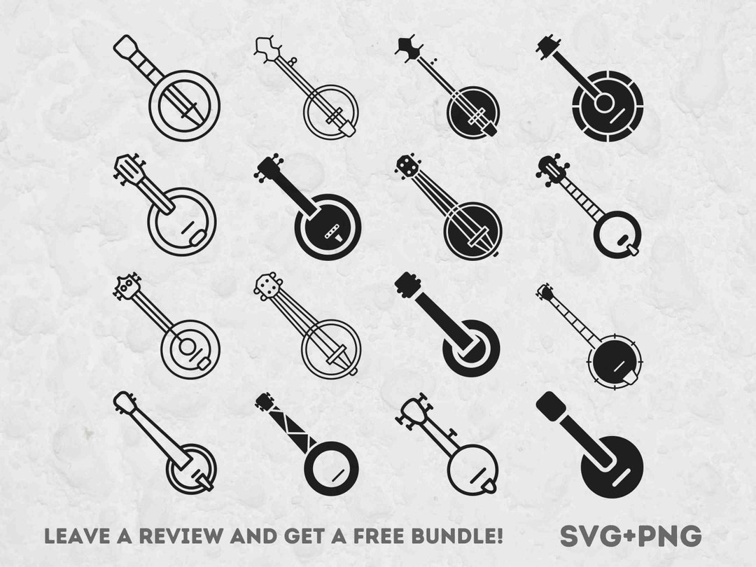 Banjo Svg, SVG Files for Cricut, Music Svg, Banjo Clipart, Musical