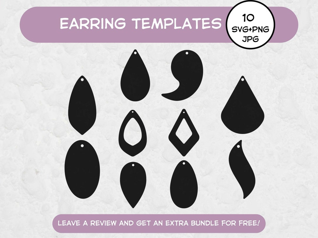 Earring Templates SVG, Svg Files for Cricut, Earring Cut File, Fashion ...