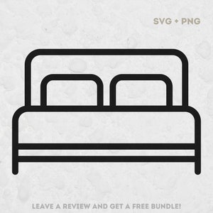 Bed Svg, SVG Files for Cricut, Furniture Clipart Image, Bed PNG, Furniture Cut File, Furniture Design Svg, Relax SVG, Sleep Svg, Bedroom Svg