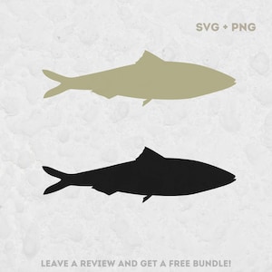 Sardine SVG, Svg-bestand voor Cricut, Sardine Cut File, Fish Svg, Ocean SVG, Fish Vector, Fish Design SVG, Sardine Png, Haring, Fish Silhouette