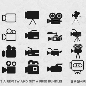 Video Camera SVG Bundle, SVG Files for Cricut, Movie clipart, Camera SVG, Camera Icon, Cinema Svg, Movie Night Svg, Film Director Clipart