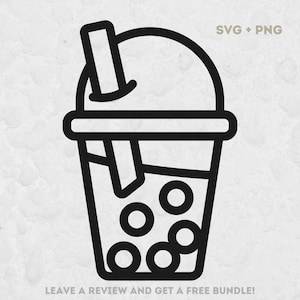 Bubble Tea SVG PNG, SVG Files for Cricut, Boba Svg, Kids Clipart, Refreshment Svg, Bubble svg, Drinks Svg, Summer Svg, Tea Drink Svg Cut
