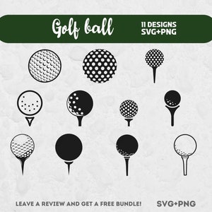 Pelota de golf SVG, archivos SVG para Cricut, Golf SVG, vectores de pelota de golf, imágenes prediseñadas de golf, golf svg, archivo de corte de pelota de golf, cricut svg, pelota de golf png