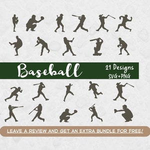 Baseball Silhouette SVG, SVG Files for Cricut, Baseball Clipart, Baseball Cut File, Baseball Player, Baseball SVG, Baseball Design Svg