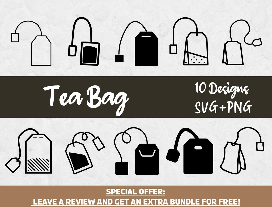 Tea Bag SVG Clipart Tea Svg Tea Bag Png SVG Files for Etsy