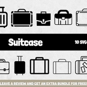 Valise SVG, fichiers SVG pour Cricut, bagage Svg, Clipart valise, SVG porte-documents, valise couper fichier, clipart entreprise, image clipart voyage