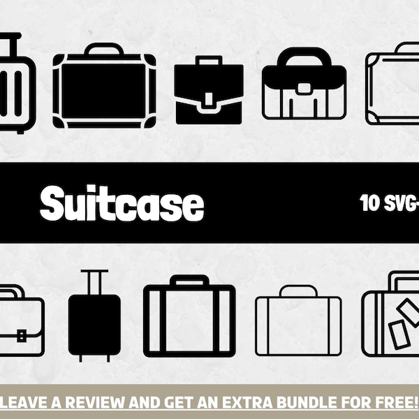 Suitcase SVG, SVG files for Cricut, Luggage Svg, Suitcase Clipart, Briefcase SVG, Suitcase Cut File, Business Clipart, Travel Clipart Image