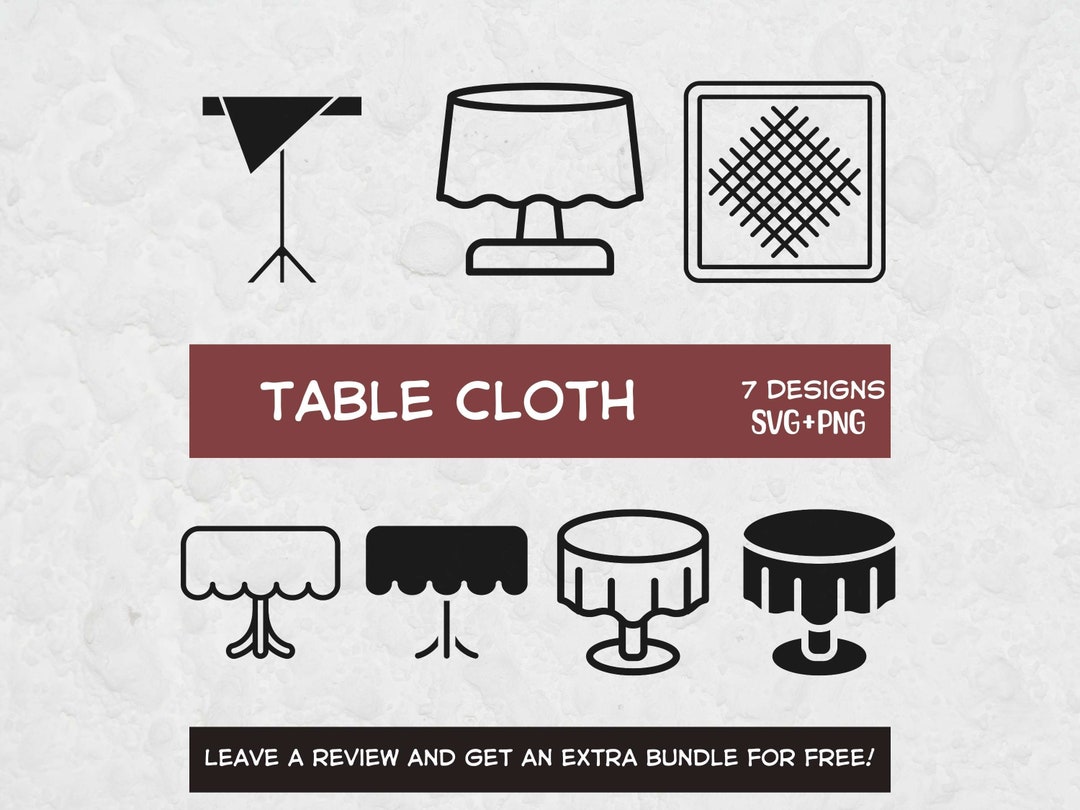 Table Cloth Svg, SVG Files for Cricut, Restaurant Svg, Dining Table SVG