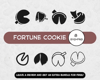 Fortune Cookie Svg, SVG Files for Cricut, Asian Cookie SVG, Cookie Png, Asian Clipart, Fortune Cookie PNG, Asian Design Svg, Asian Cuisine