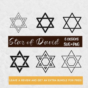 ダビデの星 SVG、星のカット ファイル、星のクリップアート、ユダヤ人の SVG バンドル、ユダヤ人のクリップアート、ユダヤ人のカット ファイル、星の SVG、宗教的なクリップアート、星の PNG