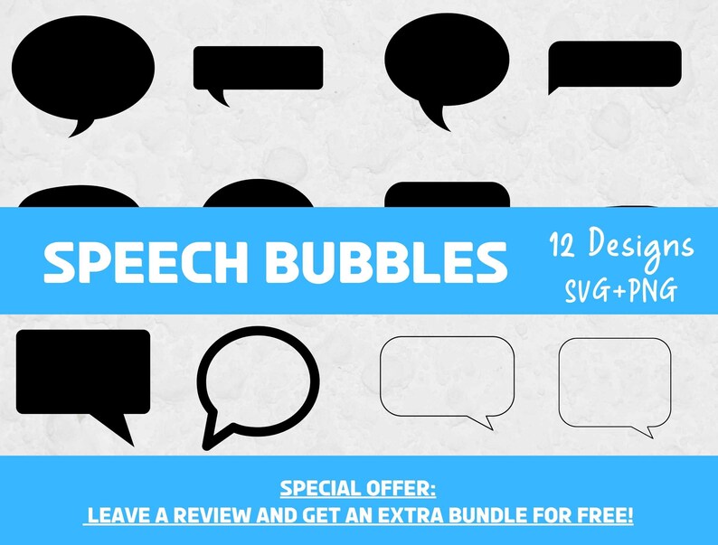 Speech Bubble SVG Bundle Svg Files for Cricut Cartoon Svg - Etsy