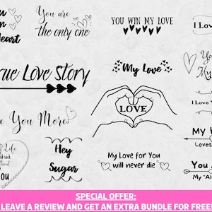Grande pacchetto PNG Love, file SVG per Cricut, Love Svg, Anniversary Svg, Love Quote Png, Romantic Svg, Love Design SVG, Love Clipart