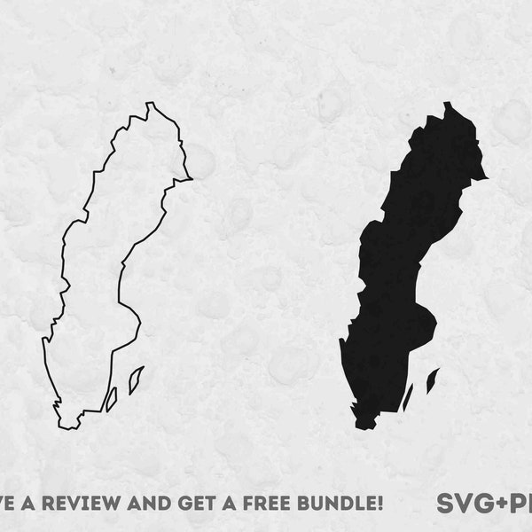 Sweden SVG, Sweden Outline, Svg files for Cricut, Map of Sweden, Sweden Solid, Sweden Vectors, Sweden Cut Files, Sverige SVG, Swedish Svg