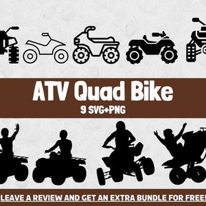 ATV Quad Bike SVG, File SVG per Cricut, Off road Svg, Moto in formato SVG, Clipart Off Road, Atv Clipart, Motor sport Svg, Taglia file per Cricut