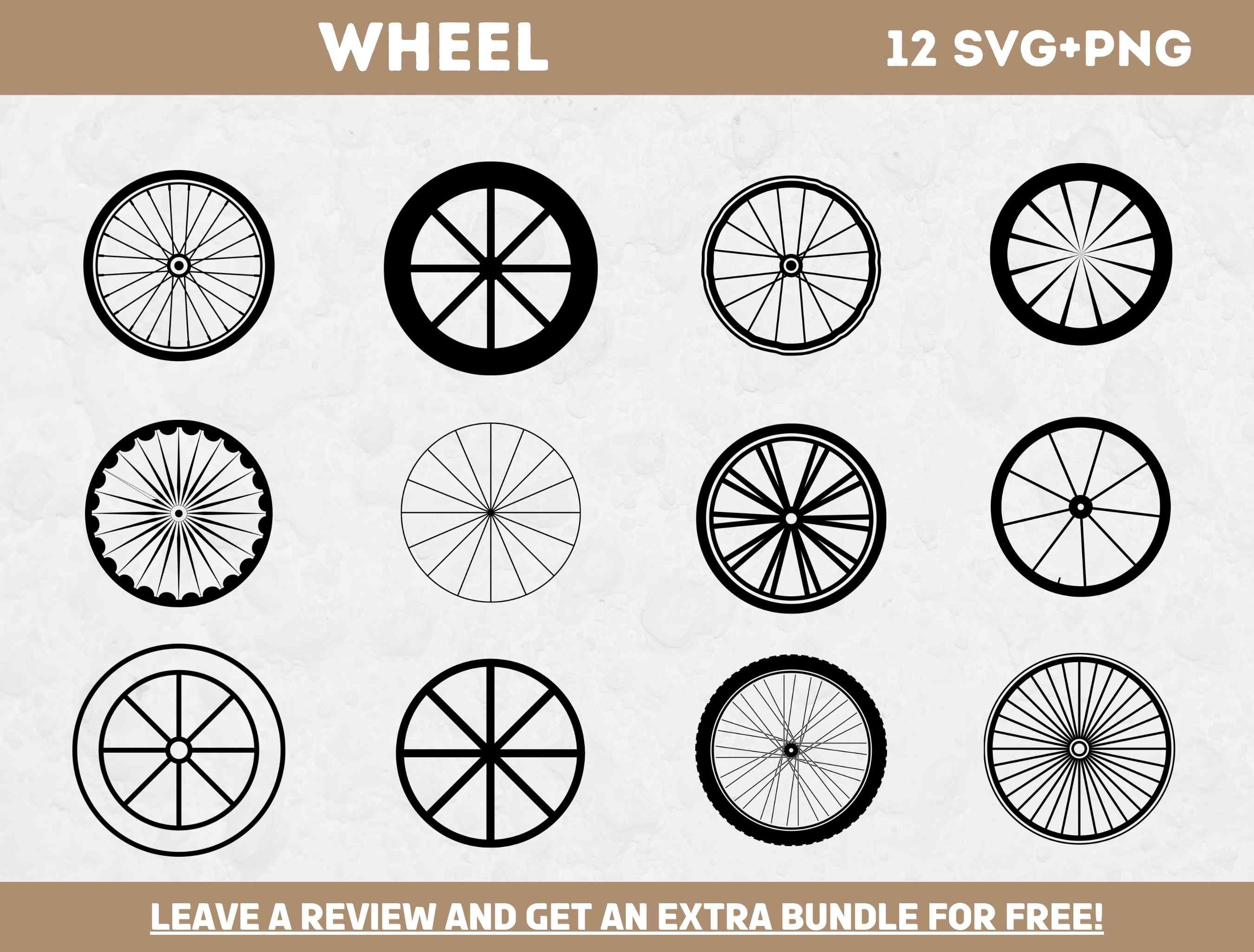 Wheel SVG Bundle, Wagon Wheel SVG, Farmhouse Wheel Clipart, Vintage ...