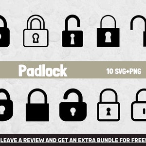 Padlock SVG, Svg Files for Cricut, Padlock Clipart, Padlock PNG ...
