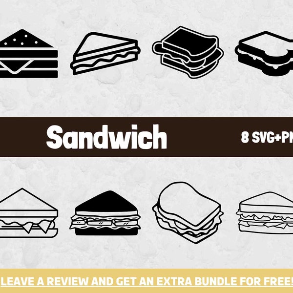 Sandwich SVG, SVG Files for Cricut, Breakfast SVG, Sandwich Clipart Image, Sandwich Cut File, Bread svg, Breakfast Clipart, Lunch Clipart
