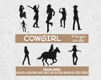 Cowgirl Svg Bundle, SVG Files for Cricut, Cowgirl Cut File, Texas SVG, Cowgirl Clipart, Texas Clipart, Cowgirl Silhouettes, Western Clipart