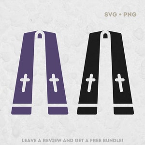 Priester Stola dafür, SVG-Dateien für Cricut, Priester, Clipart-Bild, Religion SVG, Christliche PNG, Christliche Schnittdatei, Kirche Design SVG, Priester Form