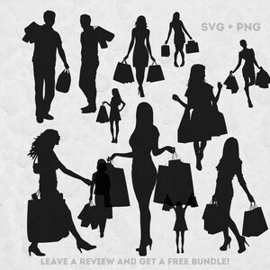 Winkelen silhouet Svg, SVG-bestanden voor Cricut, winkelen clipart, silhouet snijden bestand, vrouwelijke SVG, vrouw SVG, vrouw clipart, winkelen SVG