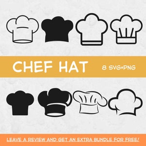 Chapéu de chef SVG, arquivos Svg para Cricut, Chef SVG, Chef Cut File, Cook Svg, Cooking Hat, Cooking clipart, Chef Design SVG, Restaurant Clipart