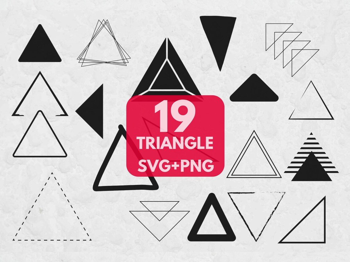 Triangle SVG Bundle, Geometric Shapes for Cricut, Logo Elements ...