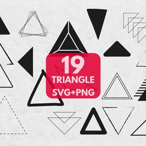 Triangle SVG Bundle, Geometric Shapes for Cricut, Logo Elements, Pyramid Shapes, Graphic Design, Branding SVG, PNG Cut Files