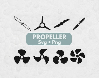 Hélice SVG, archivos SVG para Cricut, imágenes prediseñadas de aviones, imágenes prediseñadas de viajes, transporte SVG, náutico SVG, hélice PNG, archivo de corte de hélice