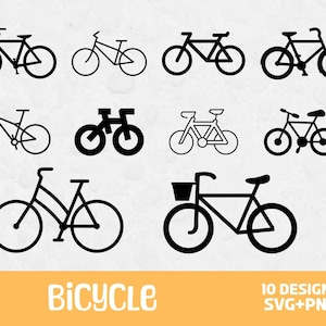Bicicletta Svg, file Svg per Cricut, Bici SVG, PNG bicicletta, File di taglio bicicletta, Clipart bici, Clipart bicicletta, Design bicicletta SVG, Icone bici