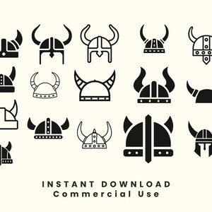 Viking Helmet Svg Bundle, Norse Helmet Clipart, Warrior Helmet Cut File, Cricut Viking, Nordic SVG, Pagan, Tattoo Design image 2