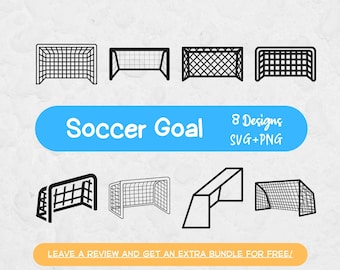 Soccer Goal Svg Bundle, SVG Files for Cricut, Soccer Svg, Soccer Clipart, Soccer Goal Cut File, Goal svg, Sports Clipart, Instant Download