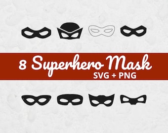 Superhero Mask Svg bundle, SVG Files for Cricut, Mask Clipart, Mask png, Superhero SVG, Actor Svg, Superhero png, Superhero Design, Kids SVG