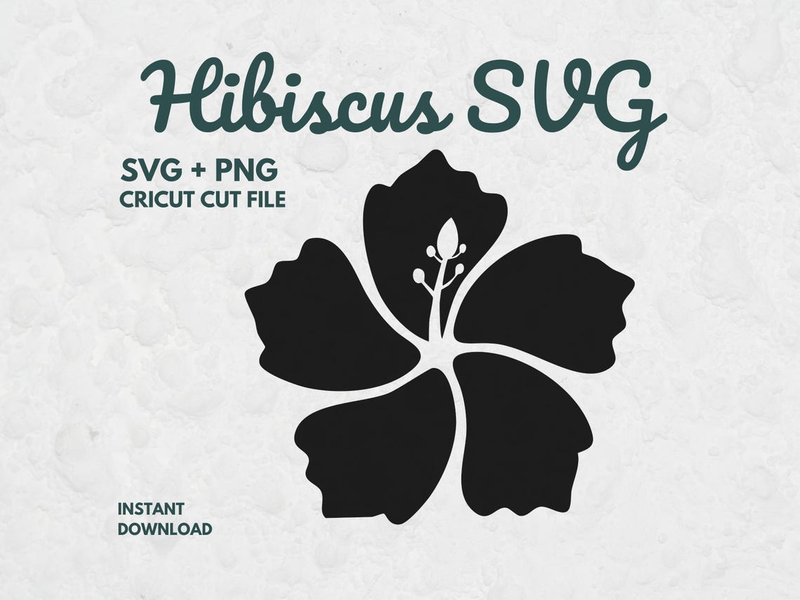 Hibiscus SVG, Flower SVG PNG, Tropical Flower Cut File, Floral Cricut ...