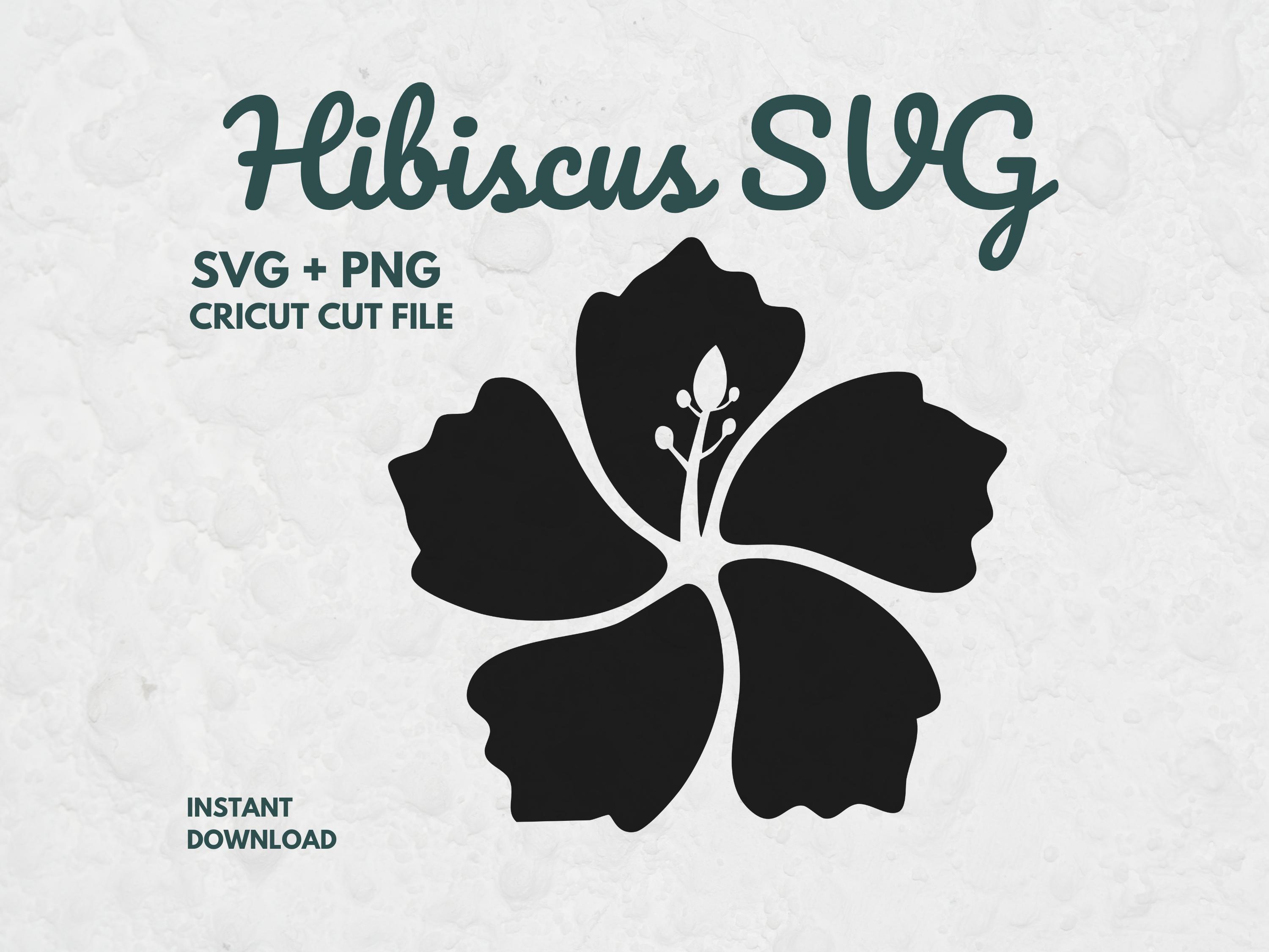 Hibiscus SVG, Flower SVG PNG, Tropical Flower Cut File, Floral Cricut ...