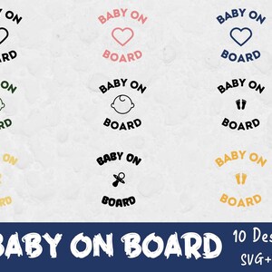 Bébé à bord SVG, Bébé à bord PNG, Fichiers SVG pour Cricut, Voiture Svg, Bébé à bord Pochoir, Signe de voiture svg, Autocollant de voiture png