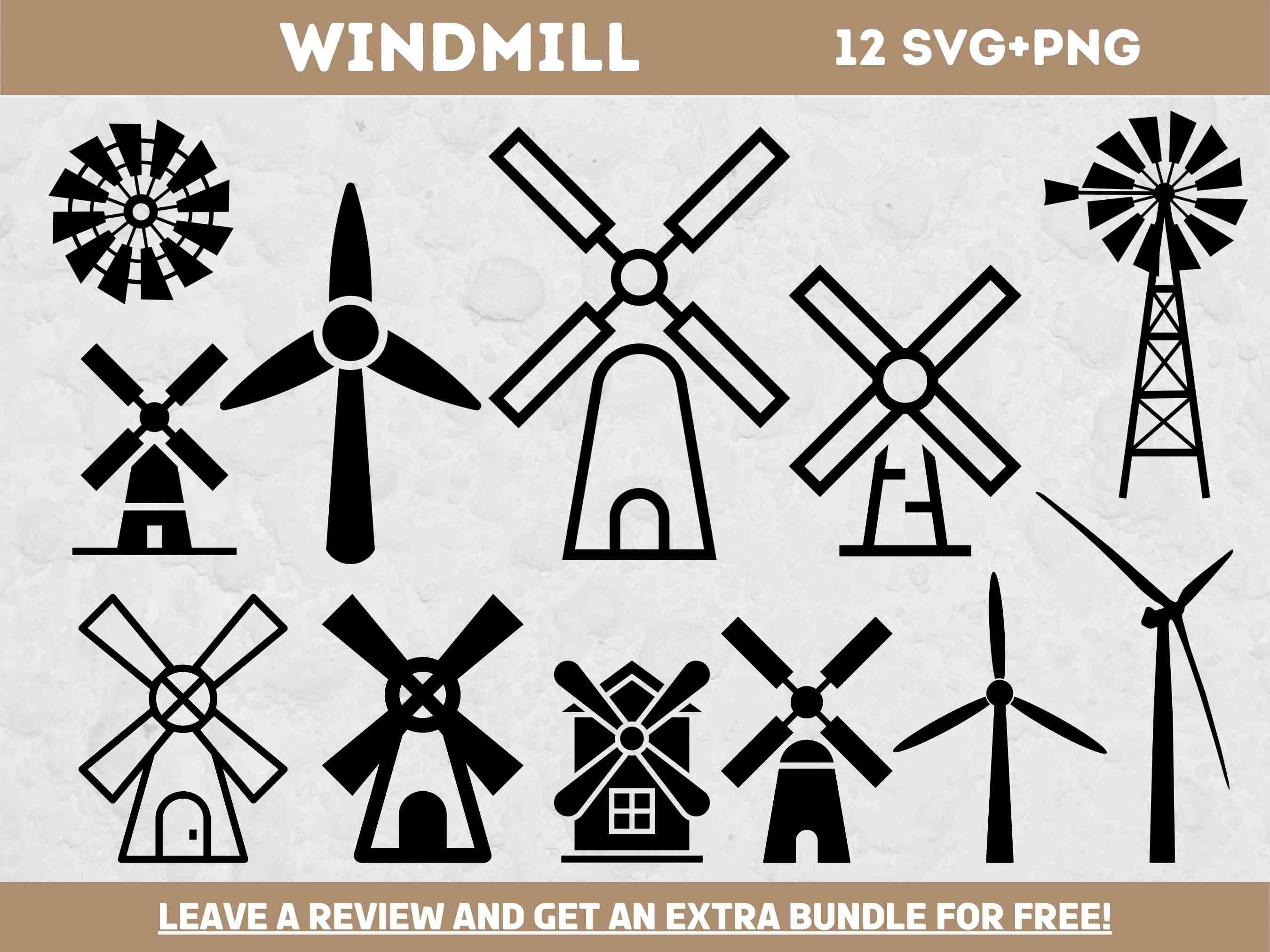 Windmill Svg Bundle SVG Files for Cricut Farmhouse Svg Etsy