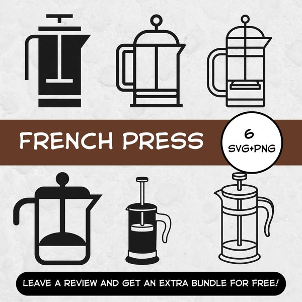 French Press SVG, SVG Files for Cricut, Barista SVG, Coffee Svg, Coffee Clipart, Coffee Pot svg, Coffee Shop Svg, Coffee Lover Svg, Drink