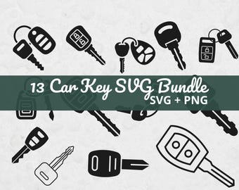 Car Key SVG Bundle, Car Key Cut File for Cricut, Car Key Clipart, Key Icon SVG, Car Owner SVG, Car Keys Vector, Automotive Key Design