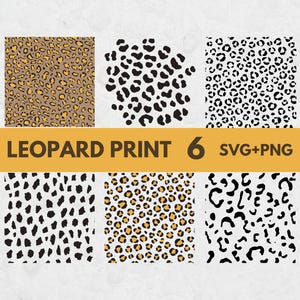 Leopard Svg Pattern Free Leopard Print SVG Bundle, Leopard Pattern SVG Files for Cricut, Animal ...