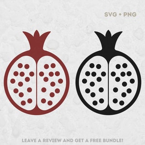 Silhueta de romã Svg, arquivos SVG para Cricut, romã SVG, frutas SVG, clipart de frutas, romã png, maçã Svg, ícone de romã