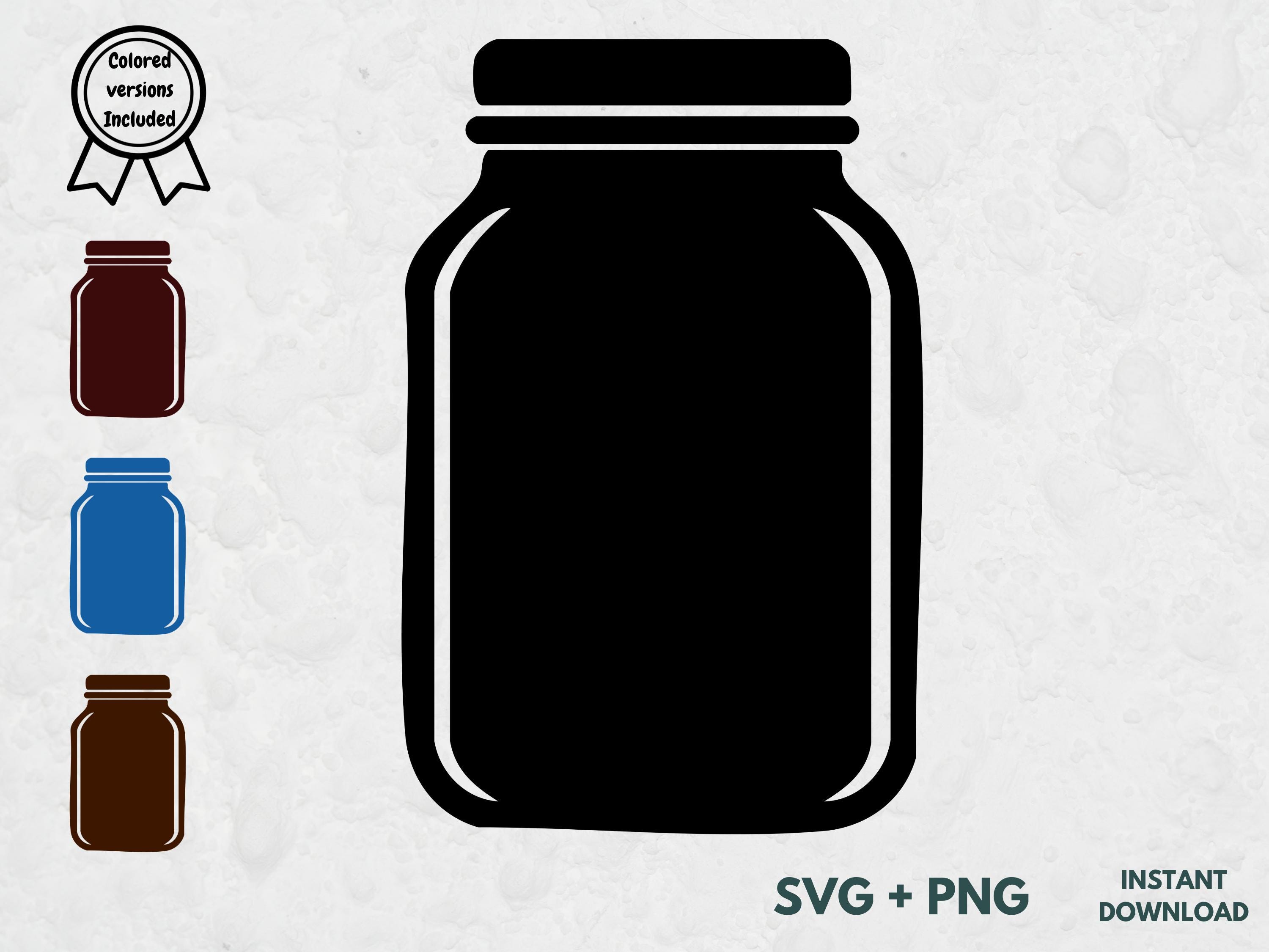 Mason Jar SVG PNG Bundle, Cricut Cut File, Farmhouse Jar Clipart ...