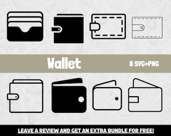 Wallet SVG, SVG files for Cricut, Wallet Clipart, Money Svg, Shopping Icon, Money Bag Svg, Wallet Design SVG, Wallet Silhouette, Payment Png
