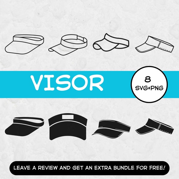 Sun Visor SVG Bundle, SVG Files for Cricut, Visor Cut File, Tennis Visor SVG, Tennis Clipart, Golf Clipart, Sun Clipart, Sports Clipart