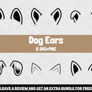 Dog Ear Svg, Svg Files for Cricut, Dog Ears SVG, Dog Clipart, Dog Silhouette Svg, Dog SVG Files, Dog Lover Clipart, Dogs SVG, Dog Design Svg