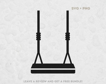 Rope Swing SVG, Svg files for Cricut, Swing SVG Cut File, Playground Clipart, Swing Silhouette, Kids Clipart, Playground SVG, Kids Swing Png