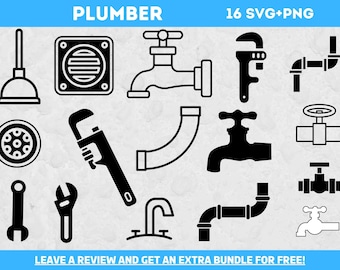 Plumber SVG Bundle, Svg files for Cricut, Commercial Use SVG, Plumber Svg, Plumbing SVG, Bathroom Svg, Plumber clipart, Profession Svg