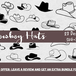 Sombrero de vaquero Svg, archivos Svg para Cricut, Sombrero de vaquero PNG, SVG occidental, Rodeo Svg, Sombrero SVG, Imágenes Prediseñadas de vaquero, Imágenes Prediseñadas de sombrero, SVG de vaquero, Archivo de corte SVG