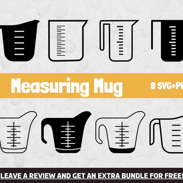 Measuring Mug Svg, SVG Files for Cricut, Mug SVG, Kitchen SVG, Kitchen Clipart, Kitchen Tool, Measure Svg, Measuring Mug Clipart, Chef Svg