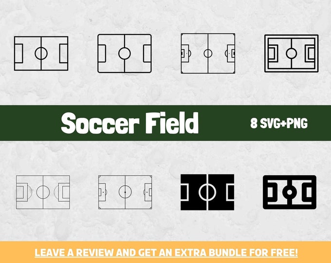 Soccer Field SVG Files, Football Field Cut Files, Soccer SVG Vector ...